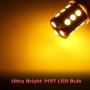Yorkim 3157 LED Light Bulbs Amber Super Bright , 3056 3156 3156A 3057 4057 3157 4157 T25 LED Bulbs for Brake Lights, Backup Reverse Lights， Reverse Tail Lights - Pack of 10