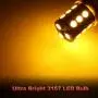 Yorkim 3157 LED Light Bulbs Amber Super Bright , 3056 3156 3156A 3057 4057 3157 4157 T25 LED Bulbs for Brake Lights, Backup Reverse Lights， Reverse Tail Lights - Pack of 10