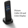 Ooma HD3 Handset cordless phone with picture caller-ID and HD voice quality, Works with Ooma Telo VoIP free Internet home phone service.