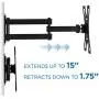 Mount-It! TV Wall Mount Bracket with Full Motion Arm Fits 13-42” Flat Screen TVs VESA 75, 100, 200, 55lb Weight Capacity WITH 15'' EXTENSION Mount-It! TV Wall Mount Bracket with Full Motion Arm Fits 13-42” Flat Screen TVs VESA 75, 100, 200, 55lb Weight Capacity WITH 15'' EXTENSION