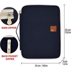 El-fmly Document A4 Waterproof Bag Organizer Portfolio Zipper Portable for Ipad Notebook Travel Office