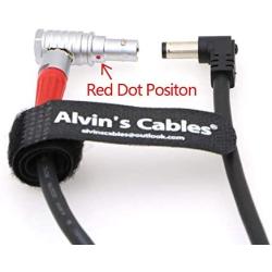 Alvins Cables Z CAM S6 Power Output Cable Ninja V DC Jack to 2 Pin Right Angle Upward