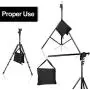 Emart Heavy Duty Sandbag Photo Studio Weight Bag Saddlebag Design for Photography Stand Light Stand Tripod, Outdoor Patio, Sports, Photo Sets, Film Sets, Live Productions -4 Packs Set