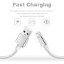 RCTech iPhone Charger [3pack 10FT] MFi Certified Nylon Braided Lightning Cable High Speed Charging USB Cords Compatible with iPhone 11/XS/XR/X/8/7/6/6S/5S/5/iPad,Silvergray