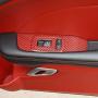Window Lift Switch Button Panel Cover Trim Interior Accessories for Dodge Challenger 2015-2020 (Red Carbon Look)