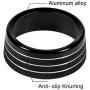 Challenger/Charger Control Knob Covers，Custom Fit Volume AC Radio Switch Button Decal Trim Rings Set of 3 - Compatible with Dodge Challenger/Charger (2015-UP) - Black