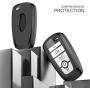 ELOHEI for Ford Key Fob Cover Case, Soft TPU Key Fob Case Protector Holder for 2017 2018 2019 Ford Fusion F150 F250 F350 F450 F550 Edge Explorer Escape Mustang Remote Keyless Entry (Black)