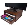 Victor Monitor Riser with Drawer and Slot for Storage, Perfect for Home or Office Environment,No Assembly Required H1175