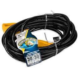 Camco (55191) 25 PowerGrip Heavy-Duty Outdoor 30-Amp Extension Cord for RV and Auto | Allows for Additional Length to Reach Distant Power Outlets | Built to Last