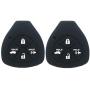 2Pcs XUHANG Sillicone key fob Skin key Cover Keyless Entry Remote Case Protector Shell for TOYOTA Camry Avalon Matrix Corolla Land Cruiser 4 button smart remote key black