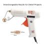 UOHGDPY Hot Glue Gun， Professional Adjustable Temperature hot Glue Gun 150 w 12 Glue Stick - Interchangeable nozzles Suitable for Home Repair Computer Electronic Maintenance and Crafts DIY Project