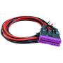 E-Car Connection 16-Pin Female Connector OBD2 Fixed Harness OBDII Assembled Plug Dash Port Wires (for Volkswagen Vehicles)