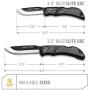 Outdoor Edge 3.5'' RazorLite EDC - Replaceable Blade Folding Knife with Pocket Clip and One Hand Opening for Everyday Carry (Gray, 6 Blades)