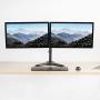VIVO Freestanding Full Motion Aluminum Dual VESA Monitor Desk Stand with Articulating Double Center Arm Joints, Fits 17 to 32 inch Screens (STAND-V102Z)