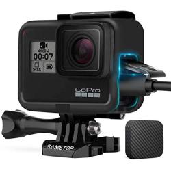 Sametop Frame Mount Housing Case Compatible with GoPro Hero 7 Black, 7 Silver, 7 White, Hero 6 Black, Hero 5 Black, Hero (2018) Cameras
