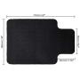 Office Chair Mat for Hardwood and Tile Floor with Lip, Black, Anti-Slip, Non-Curve, Under the Desk Mat Best for Rolling Chair and Computer Desk, 47x35 Non-Toxic and no BPA Plastic Protector