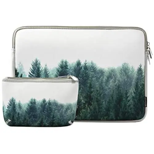 Laptop Sleeve 13 Inch Neoprene Laptop Sleeve Bag Air 13 13.3 Inch Sleeve Pro 13 Inch Protective Neoprene Sleeve Electronics Accessories Organzier Bag Carry Case Pouch (Forest Grey)