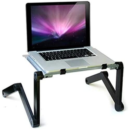 QuickLIFT Adjustable Notebook Laptop Stand Mount and Standing Desk Converter for Bed, Couch or Table with X-Vent Cooling for up to 17'' Apple MacBook/Pro/Air/Retina Display