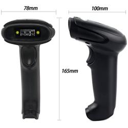 Wireless Bluetooth Barcode Scanner, Symcode Handheld USB CCD Cordless Barcode Scanner with USB Receiver Support Storing Codes Rechargeable Bar Code Reader Long Battery Life