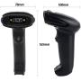 Wireless Bluetooth Barcode Scanner, Symcode Handheld USB CCD Cordless Barcode Scanner with USB Receiver Support Storing Codes Rechargeable Bar Code Reader Long Battery Life