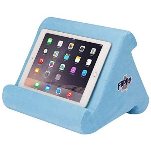 Flippy Multi-Angle Soft Pillow Lap Stand for iPads, Tablets, eReaders, Smartphones, Books, Magazines (Blue Skies)
