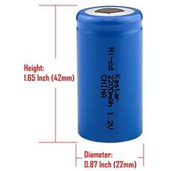 Kastar SC 1.2V 2200mAh Ni-CD SubC Rechargeable Battery Flat Top for Wahl 745-800 Electric Razor, Wahl 4000 Shaver, Wahl 9876 Trimmer, Medical Instrument / Equipment, Controlled Devices, Electric Tools
