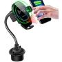Car Cup Phone Holder&Air Vent Wireless Car Charger,[Automatic Infrared-Sensing]10W Fast Charging Car Phone Mount Fit for Samsung Galaxy S10/S10+,iPhone12/11/11 Pro/11 Pro Max/X/XS Max,QI-Enabled Phone