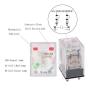 Electromagnetic Power Relay, 8-Pin 5 AMP 12V DC Relay Coil with Socket Base, LED Indicator, DPDT 2NO 2NC - MY2NJ [Applicable for DIN Rail System]