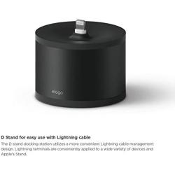 elago D Stand Charging Station [Black] - [Premium Aluminum][Cable Management][Scratch-Free] - for Apple TV Remote, iPhone, AirPods, iPad Mini, Wireless Keyboard, and Magic Mouse