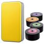 alavisxf xx CD Case, 96 Capacity Hard Plastic CD Holder Protective DVD Disc Storage Case Holder Portable Zipper CD DVD Organizer Storage Wallet for Car Home Travel (96 Capacity, Yellow)