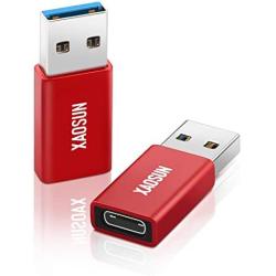 [10Gbps] USB C to USB 3.0 Adapter (2 Pack) - XAOSUN 3.1 USB C Female to USB Male Adapter - Support One-Sided Superfast Data Transmission & 100W Fast Charging - Compatible with Laptops, PC, Chargers