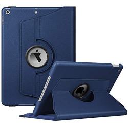 Fintie Rotating Case for New iPad 8th Gen (2020) / 7th Generation (2019) 10.2 Inch - [Built-in Pencil Holder] 360 Degree Rotating Smart Protective Stand Cover with Auto Sleep/Wake, Navy
