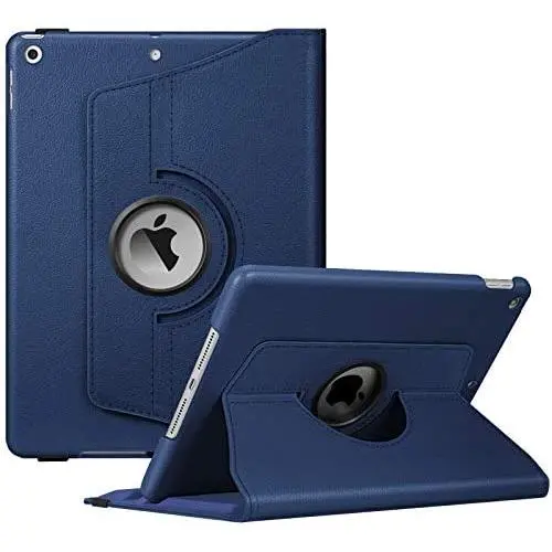 Fintie Rotating Case for New iPad 8th Gen (2020) / 7th Generation (2019) 10.2 Inch - [Built-in Pencil Holder] 360 Degree Rotating Smart Protective Stand Cover with Auto Sleep/Wake, Navy
