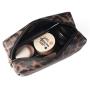 Jarrel 3Pcs Makeup Bag Set Travel Portable Cosmetic Bag - Clear & Leopard Print Pouch Waterproof Organizer Multifunction Case (3in1 Leopard Print)