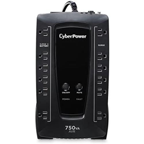 CyberPower AVRG750U AVR UPS System, 750VA/450W, 12 Outlets, Compact,Black