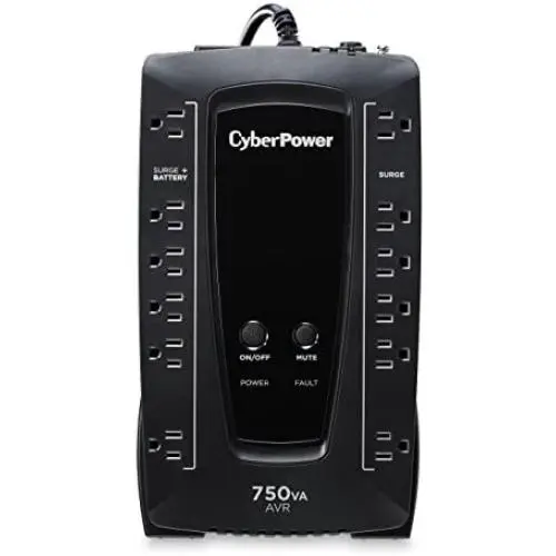 CyberPower AVRG750U AVR UPS System, 750VA/450W, 12 Outlets, Compact,Black