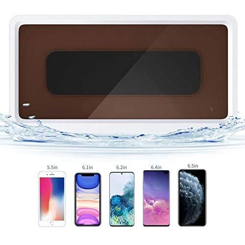 Shower Phone Holder，Wall Mount Phone Holder，Shower Phone，Bathroom Phone Shelf Shower，Bathroom Phone Holder，Punch-Free Touchable Screen Wall Mounted Phone Case (Dark Blue)