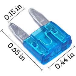 100 Pack Auto Fuses 15 AMP APM/ATM 32V Mini Blade Style Fuses 15A Short Circuit Protection Car Fuse