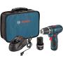 Bosch Power Tools Drill Kit - PS31-2A - 12V, 3/8 Inch, Two Speed Driver, Cordless Drill Set - Includes Two Lithium Ion Batteries, 12V Charger, Screwdriver Bits & Soft Carrying Bag, Blue