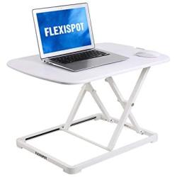 FlexiSpot Laptop Desk Riser - 27'' Standing Desk Sturdy Sit Stand up Converter for Laptop Notebook (White)