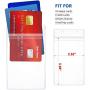 6 Pcs Extra Thick ID Card Badge Holder, Vertical Clear PVC Card Holder with Waterproof Resealable Zip Type