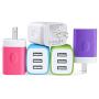 Charger Plug, Charging Block Sicodo 5-Pack 3.1Amp 3-Port USB Charger Cube for iPhone X/8/7/6S/6S Plus/6 Plus/6, Samsung Galaxy, LG, HTC, Moto, Kindle Charger Box
