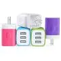 Charger Plug, Charging Block Sicodo 5-Pack 3.1Amp 3-Port USB Charger Cube for iPhone X/8/7/6S/6S Plus/6 Plus/6, Samsung Galaxy, LG, HTC, Moto, Kindle Charger Box