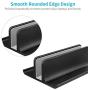 Vertical Laptop Stand Holder Adjustable Desktop Notebook Dock Space-Saving Three-in-one for All MacBook Pro Air, Mac,HP, Dell, Microsoft Surface,Lenovo, up to 17.3 inch Black