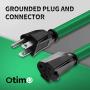 Otimo 50 Ft 16/3 Outdoor Light Duty Extension Cord - 3 Prong Extension Cord, Green