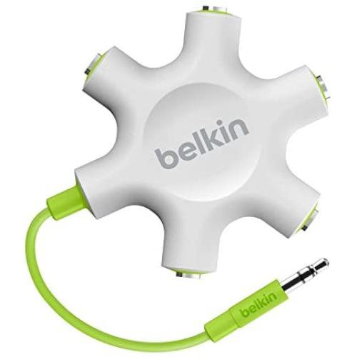 Belkin RockStar 5-Jack Multi Headphone Audio Splitter (Light Green)