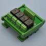 Electronics-Salon DIN Rail Mount 4 SPDT 10Amp Power Relay Interface Module, DC 12V Version.