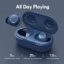Wireless Earbuds, Mpow M30 Bluetooth Earbuds, Deep Bass Sound, IPX8 Waterproof Bluetooth Headphones in-Ear, Touch Control Wireless Earphones, 25 Hrs w/USB-C Fast Charging/Twin&Mono Mode/Mics, Blue