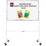 36''x24'' Mobile Whiteboard on Stand for Kids & Adults - Adjustable Height Double Side Rolling Whiteboard Magnetic Dry Erase Board on Wheels for Home, Office & School