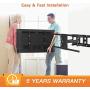 Perlegear Full Motion TV Wall Mount Bracket Dual Articulating Arms Swivels Tilts Rotation for Most 37-75 Inch LED, LCD, OLED Flat&Curved TVs, Holds up to 132lbs, Max VESA 600x400mm